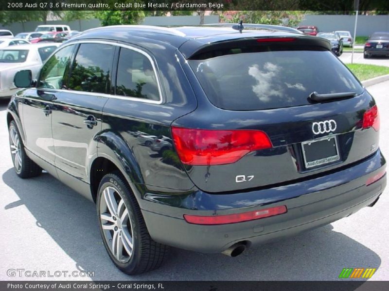 Cobalt Blue Metallic / Cardamom Beige 2008 Audi Q7 3.6 Premium quattro