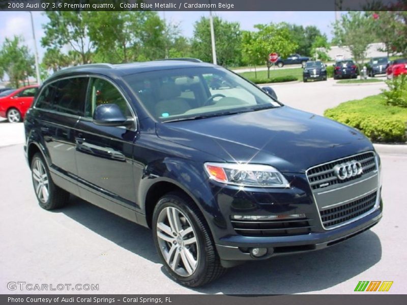 Cobalt Blue Metallic / Cardamom Beige 2008 Audi Q7 3.6 Premium quattro