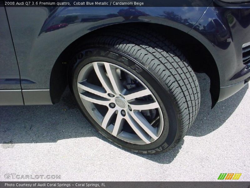 Cobalt Blue Metallic / Cardamom Beige 2008 Audi Q7 3.6 Premium quattro