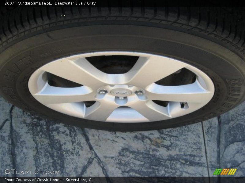 Deepwater Blue / Gray 2007 Hyundai Santa Fe SE