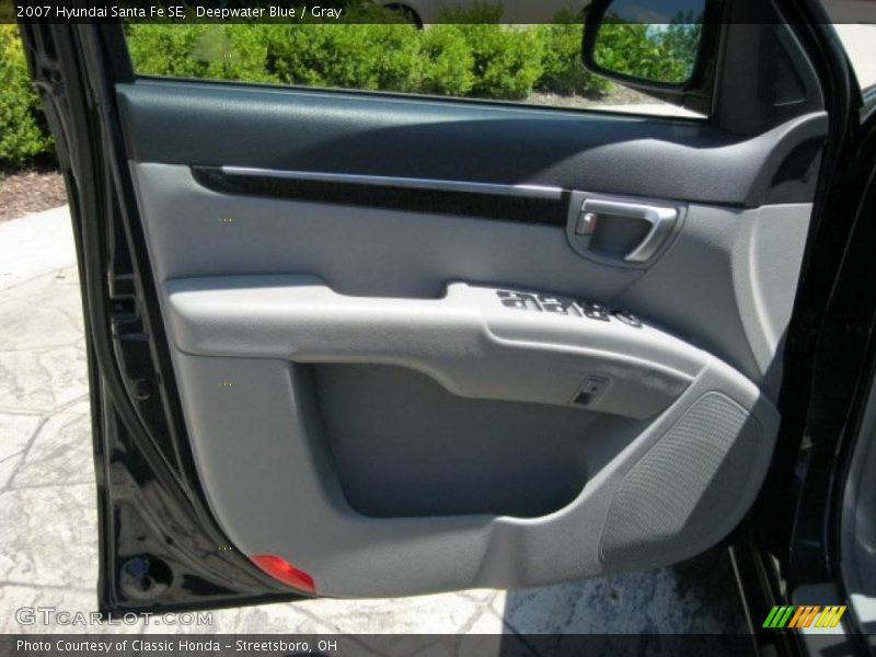 Deepwater Blue / Gray 2007 Hyundai Santa Fe SE