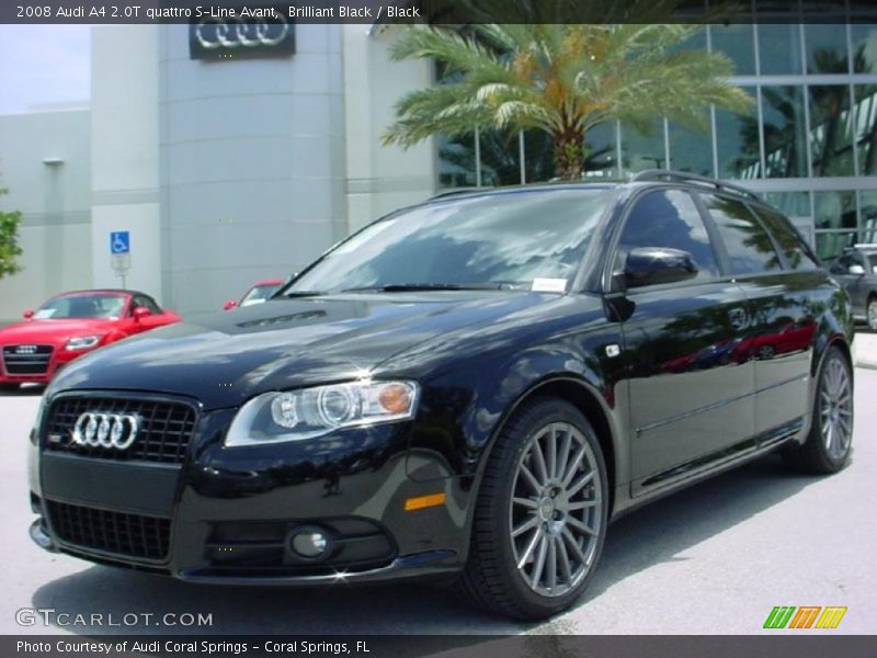 Brilliant Black / Black 2008 Audi A4 2.0T quattro S-Line Avant