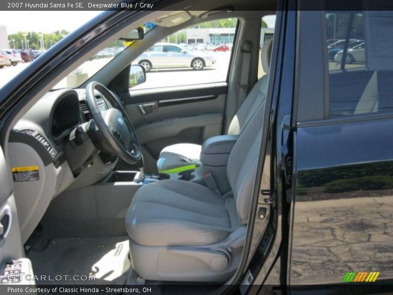 Deepwater Blue / Gray 2007 Hyundai Santa Fe SE