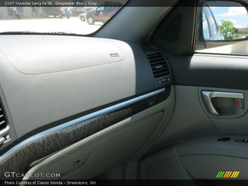 Deepwater Blue / Gray 2007 Hyundai Santa Fe SE