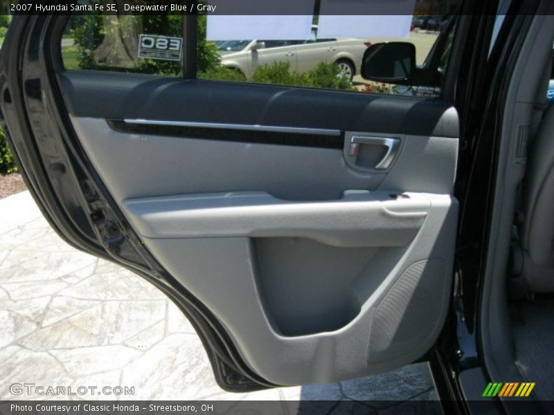 Deepwater Blue / Gray 2007 Hyundai Santa Fe SE