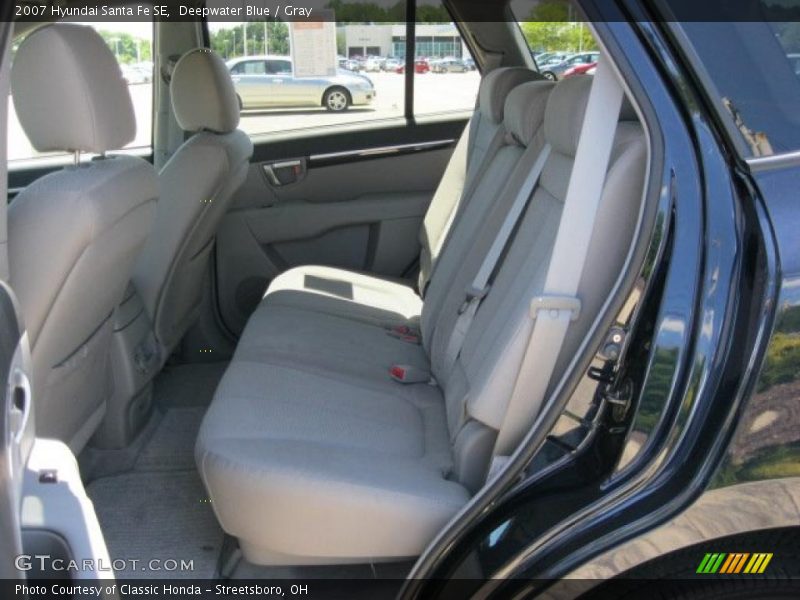Deepwater Blue / Gray 2007 Hyundai Santa Fe SE