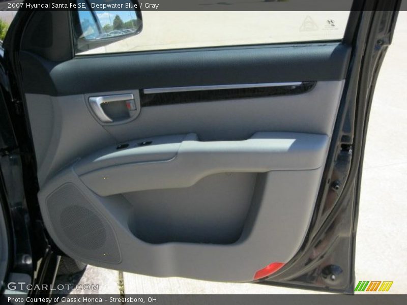 Deepwater Blue / Gray 2007 Hyundai Santa Fe SE