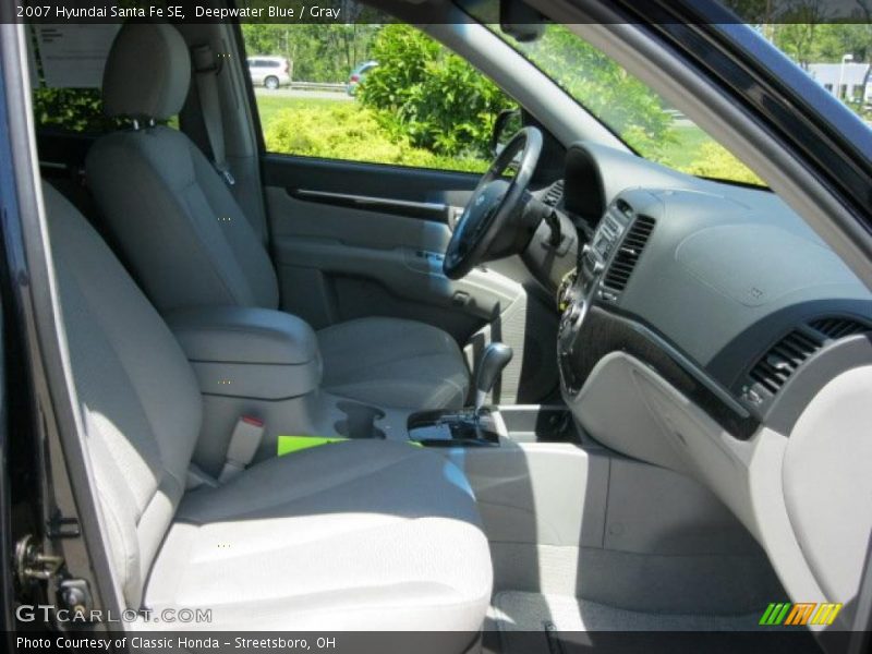 Deepwater Blue / Gray 2007 Hyundai Santa Fe SE
