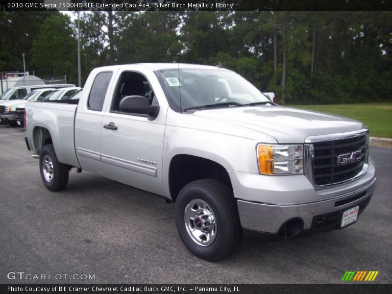 Silver Birch Metallic / Ebony 2010 GMC Sierra 2500HD SLE Extended Cab 4x4
