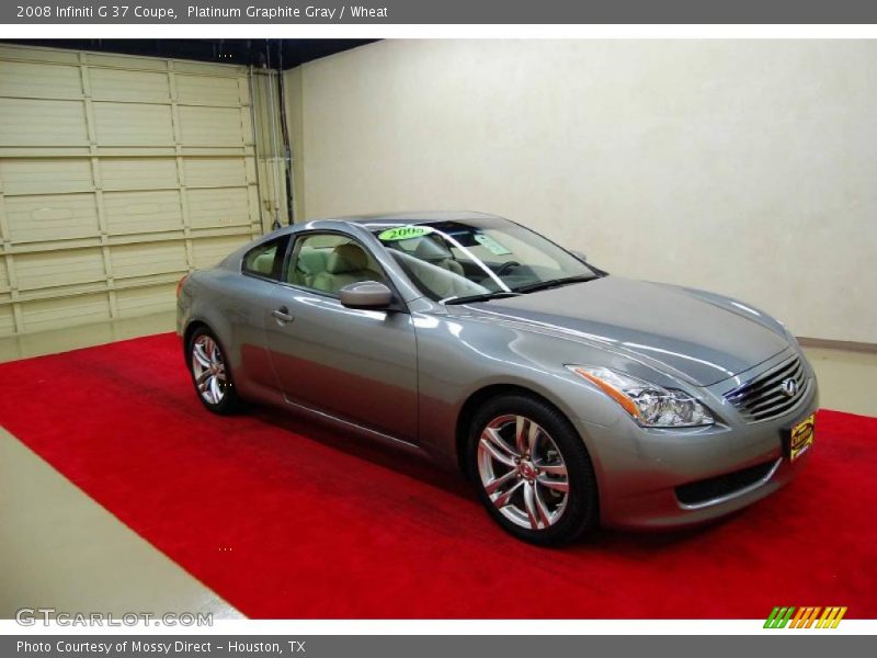 Platinum Graphite Gray / Wheat 2008 Infiniti G 37 Coupe