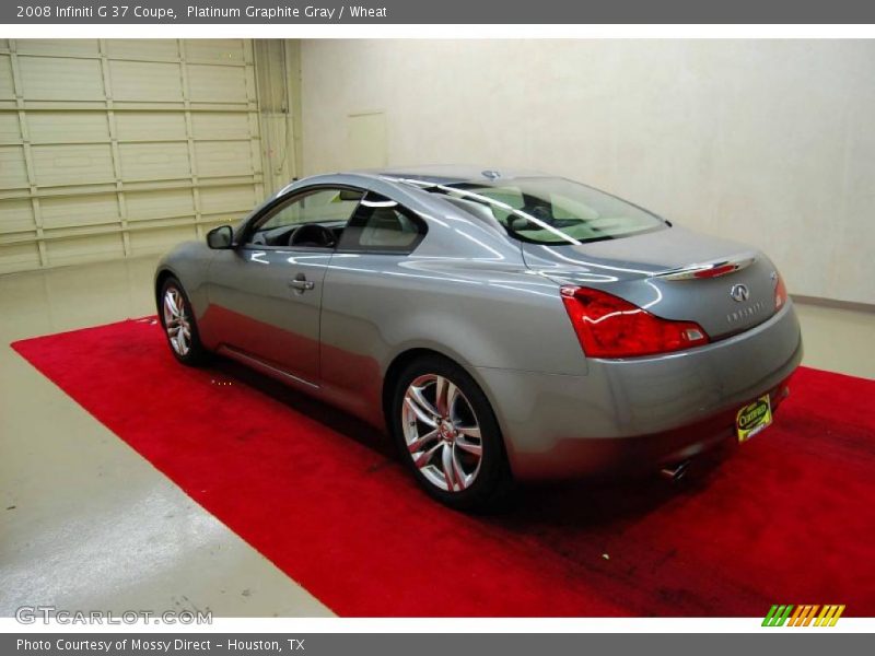 Platinum Graphite Gray / Wheat 2008 Infiniti G 37 Coupe