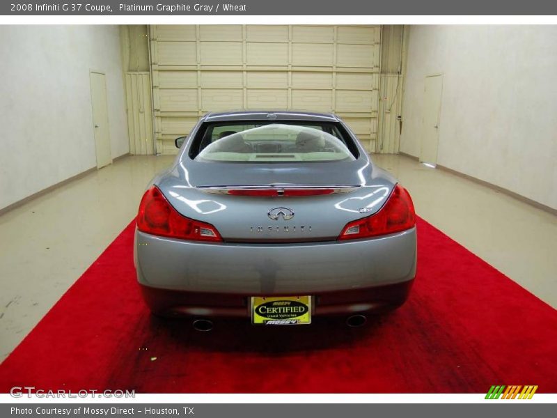 Platinum Graphite Gray / Wheat 2008 Infiniti G 37 Coupe