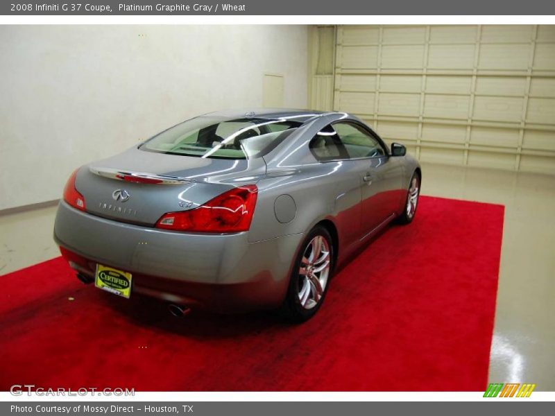 Platinum Graphite Gray / Wheat 2008 Infiniti G 37 Coupe