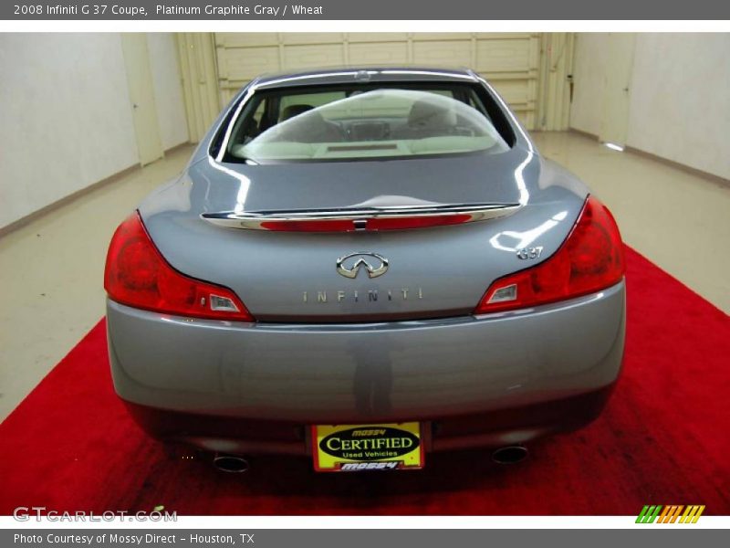Platinum Graphite Gray / Wheat 2008 Infiniti G 37 Coupe