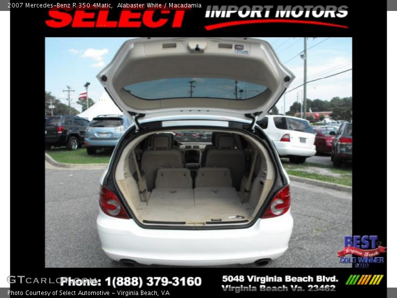 Alabaster White / Macadamia 2007 Mercedes-Benz R 350 4Matic