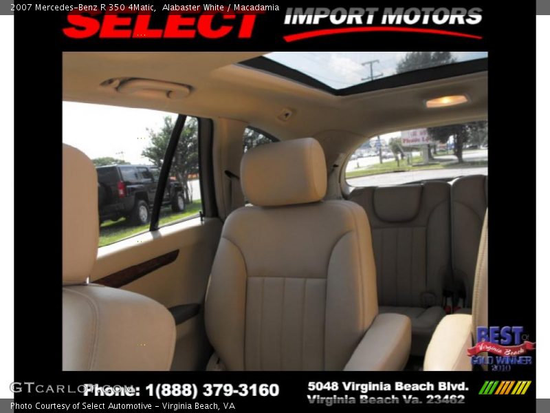 Alabaster White / Macadamia 2007 Mercedes-Benz R 350 4Matic