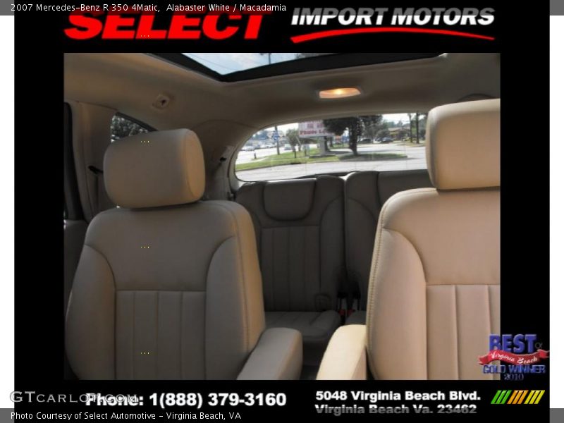 Alabaster White / Macadamia 2007 Mercedes-Benz R 350 4Matic