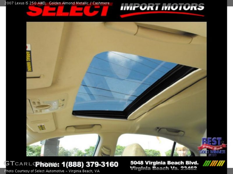 Golden Almond Metallic / Cashmere 2007 Lexus IS 250 AWD
