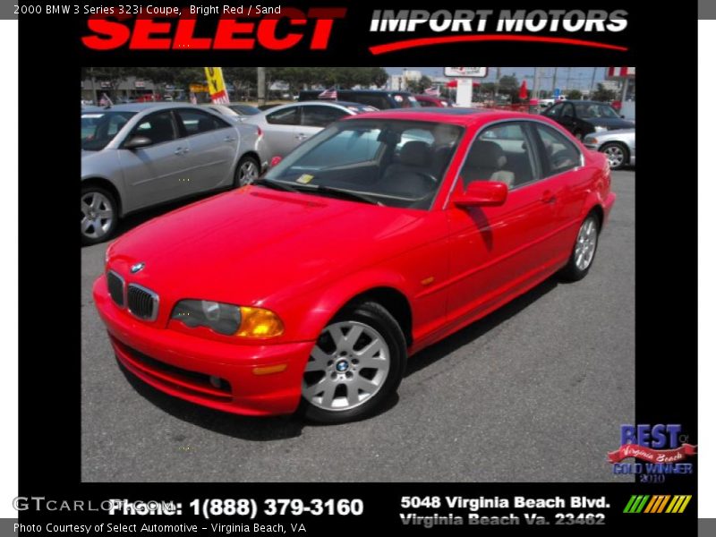 Bright Red / Sand 2000 BMW 3 Series 323i Coupe