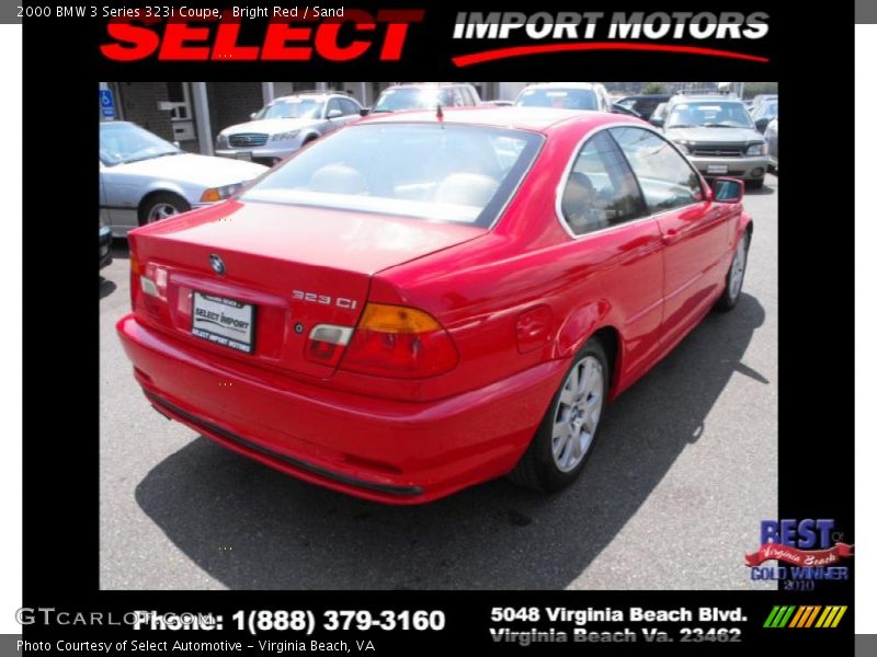 Bright Red / Sand 2000 BMW 3 Series 323i Coupe