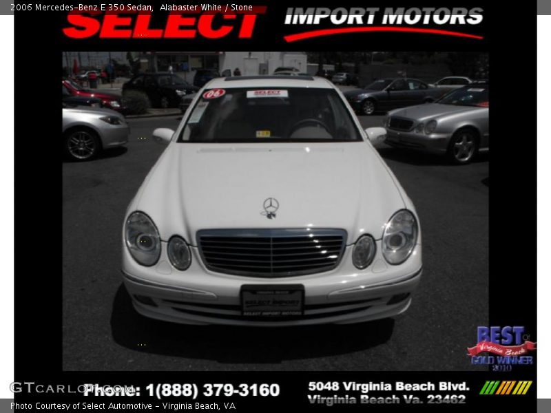 Alabaster White / Stone 2006 Mercedes-Benz E 350 Sedan