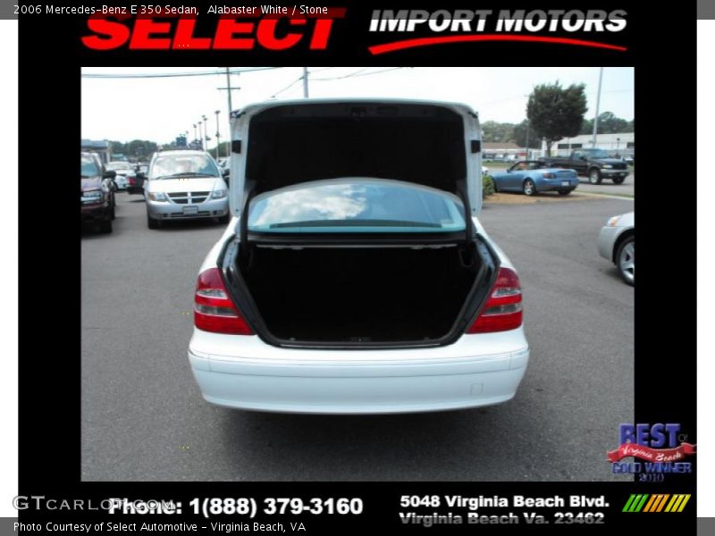 Alabaster White / Stone 2006 Mercedes-Benz E 350 Sedan