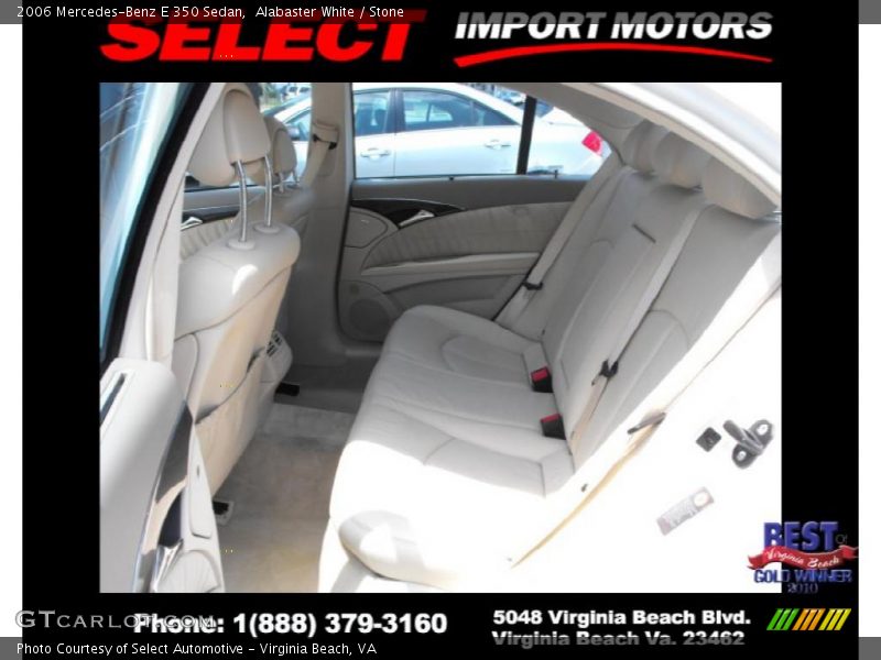 Alabaster White / Stone 2006 Mercedes-Benz E 350 Sedan