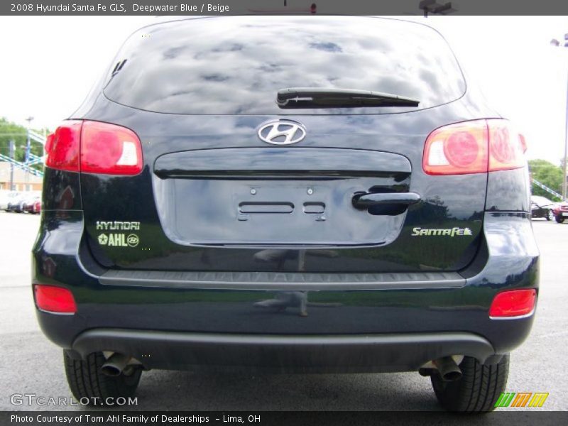 Deepwater Blue / Beige 2008 Hyundai Santa Fe GLS