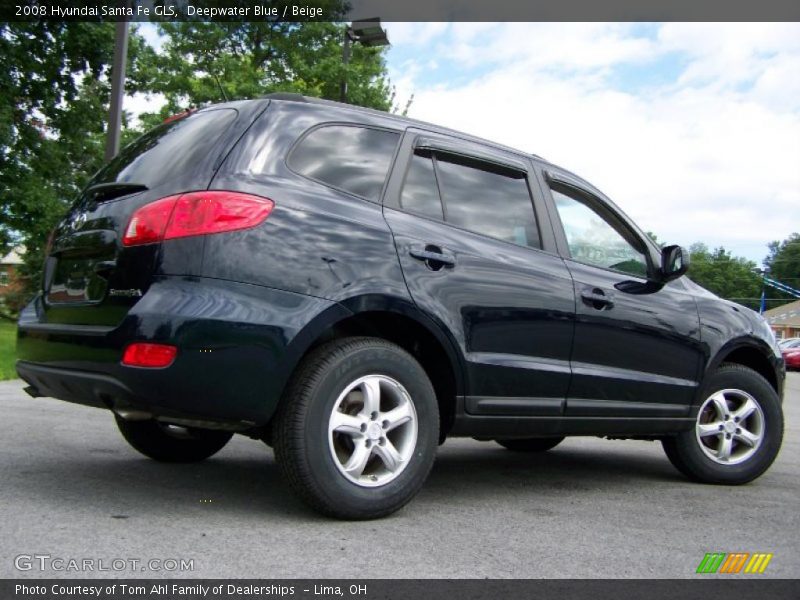 Deepwater Blue / Beige 2008 Hyundai Santa Fe GLS