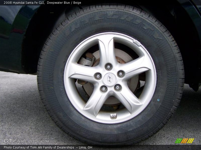 Deepwater Blue / Beige 2008 Hyundai Santa Fe GLS