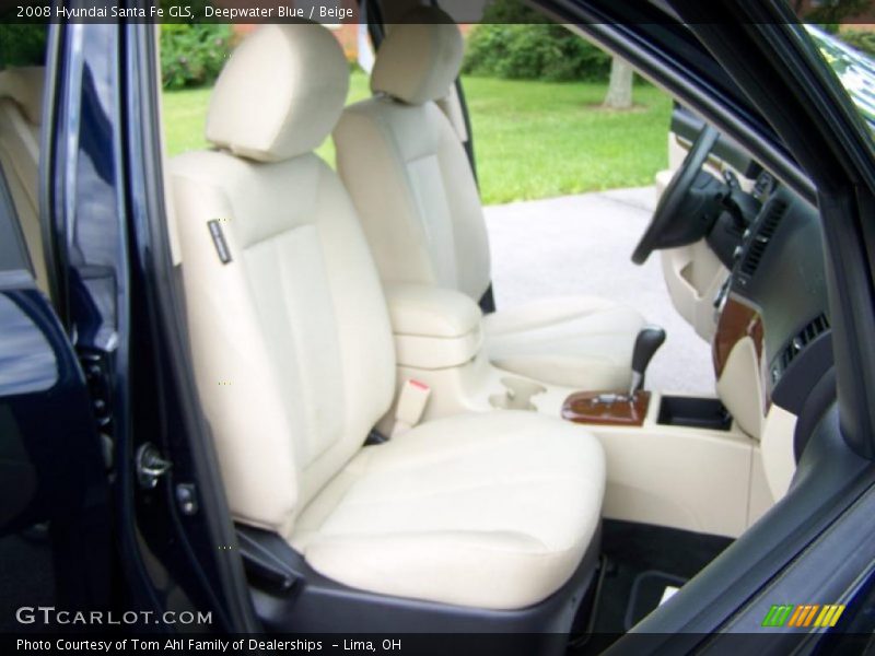 Deepwater Blue / Beige 2008 Hyundai Santa Fe GLS