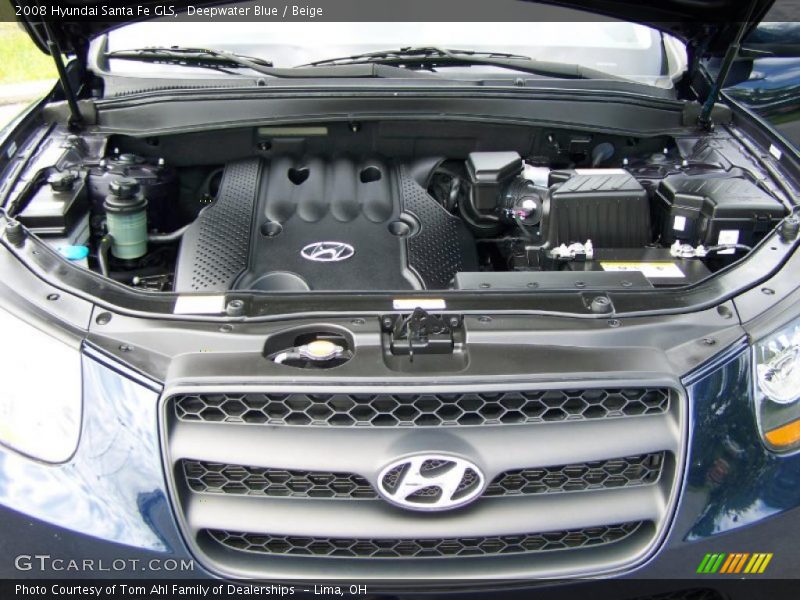 Deepwater Blue / Beige 2008 Hyundai Santa Fe GLS