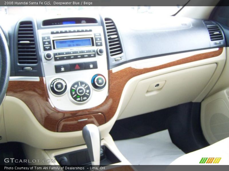 Deepwater Blue / Beige 2008 Hyundai Santa Fe GLS