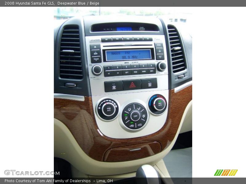 Deepwater Blue / Beige 2008 Hyundai Santa Fe GLS