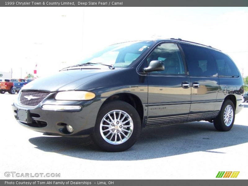 Deep Slate Pearl / Camel 1999 Chrysler Town & Country Limited