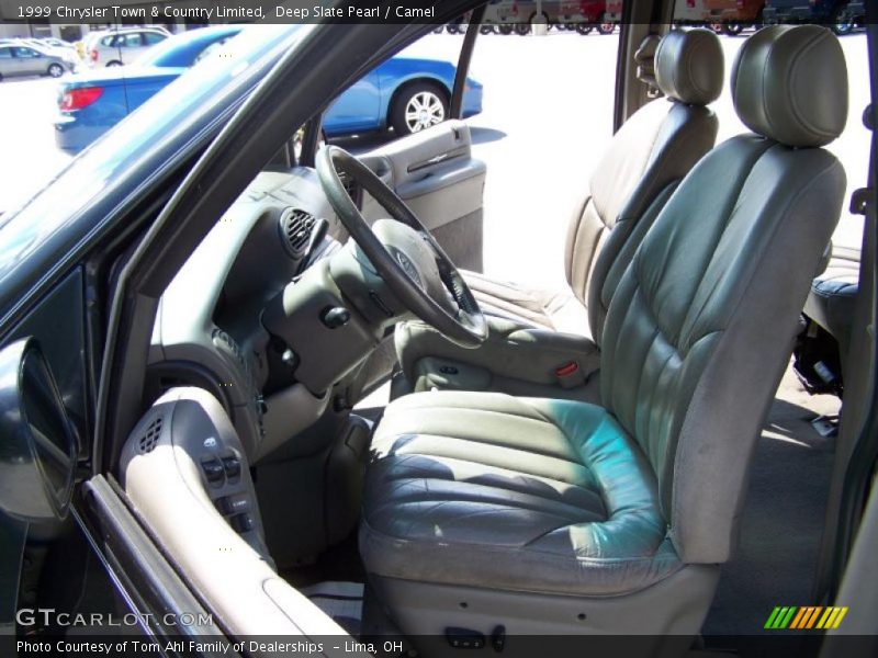 Deep Slate Pearl / Camel 1999 Chrysler Town & Country Limited
