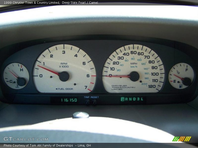 Deep Slate Pearl / Camel 1999 Chrysler Town & Country Limited