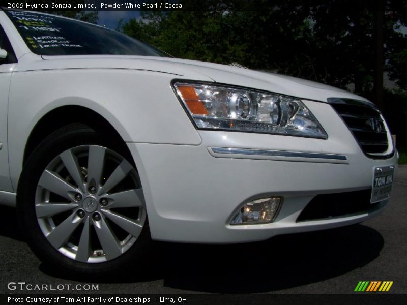 Powder White Pearl / Cocoa 2009 Hyundai Sonata Limited