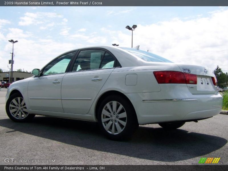 Powder White Pearl / Cocoa 2009 Hyundai Sonata Limited