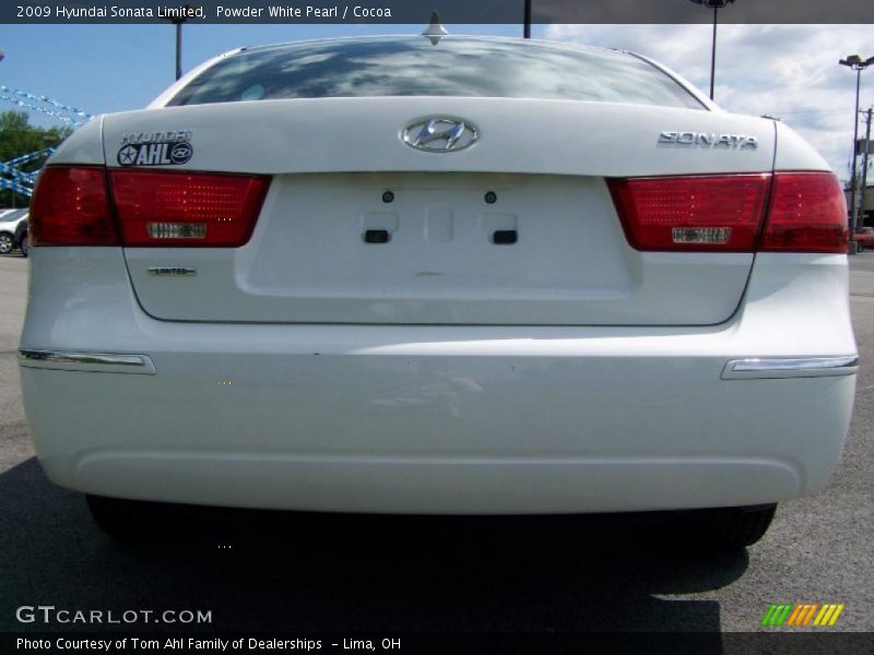 Powder White Pearl / Cocoa 2009 Hyundai Sonata Limited