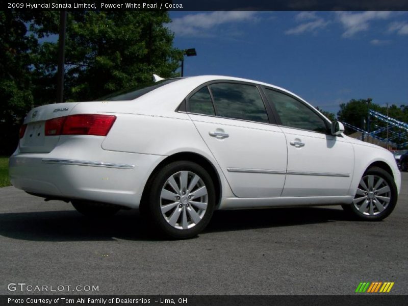 Powder White Pearl / Cocoa 2009 Hyundai Sonata Limited