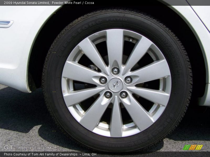 Powder White Pearl / Cocoa 2009 Hyundai Sonata Limited