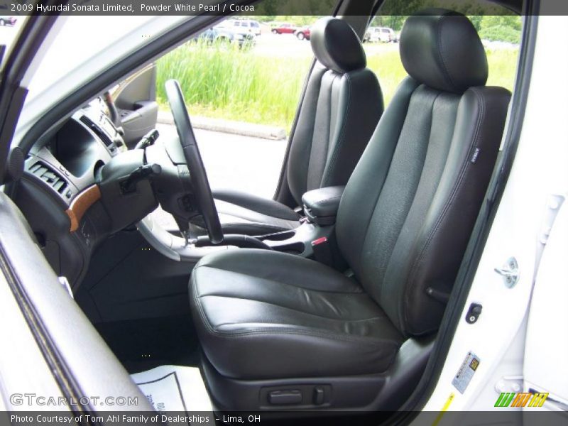 Powder White Pearl / Cocoa 2009 Hyundai Sonata Limited
