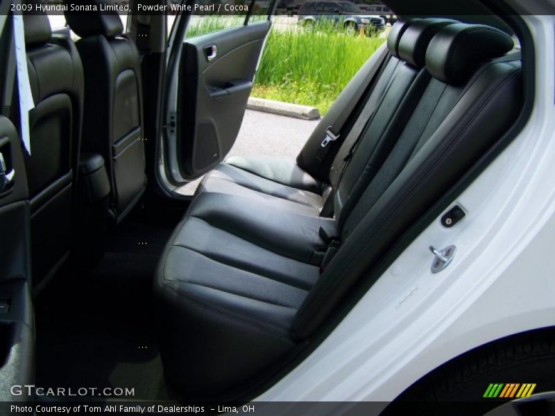 Powder White Pearl / Cocoa 2009 Hyundai Sonata Limited