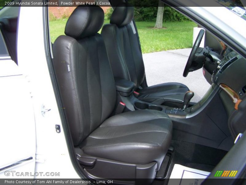 Powder White Pearl / Cocoa 2009 Hyundai Sonata Limited