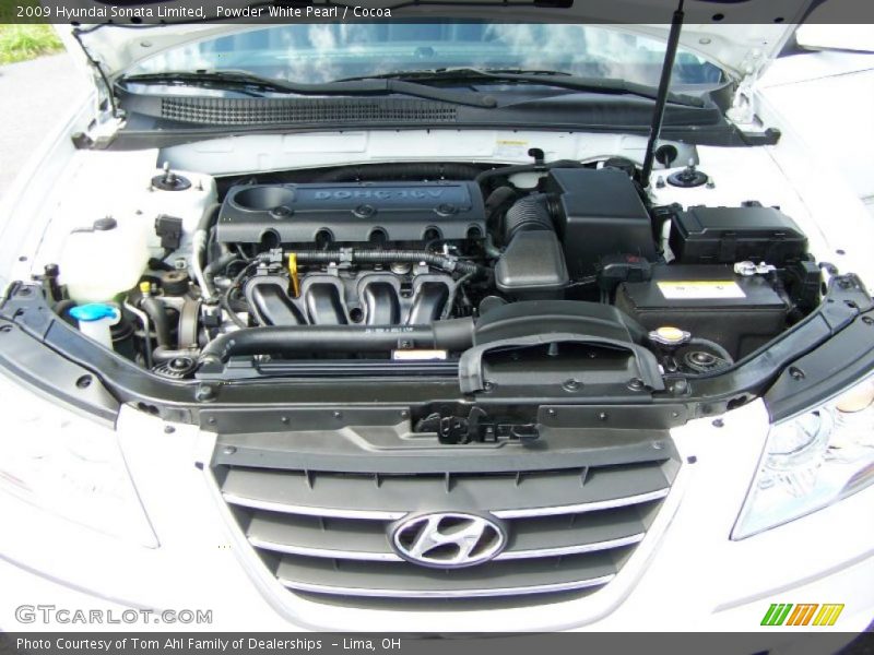 Powder White Pearl / Cocoa 2009 Hyundai Sonata Limited