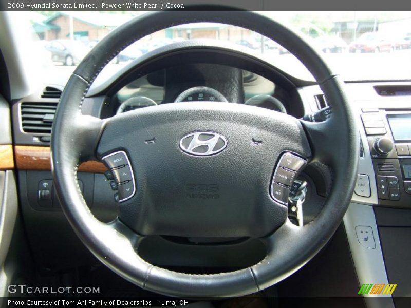 Powder White Pearl / Cocoa 2009 Hyundai Sonata Limited