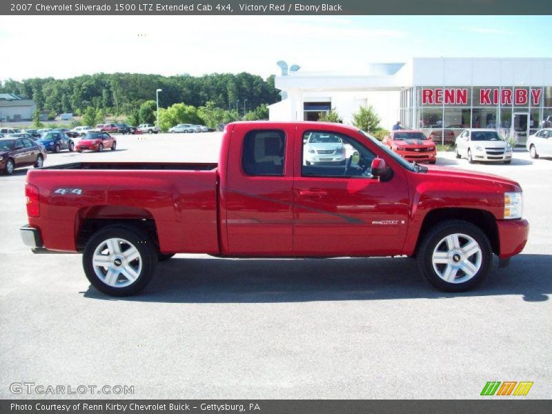 Victory Red / Ebony Black 2007 Chevrolet Silverado 1500 LTZ Extended Cab 4x4