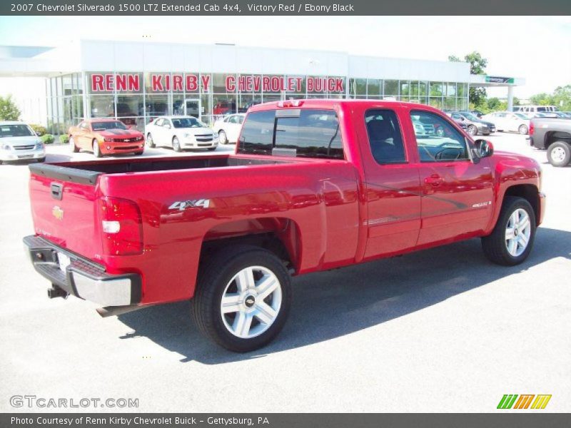 Victory Red / Ebony Black 2007 Chevrolet Silverado 1500 LTZ Extended Cab 4x4