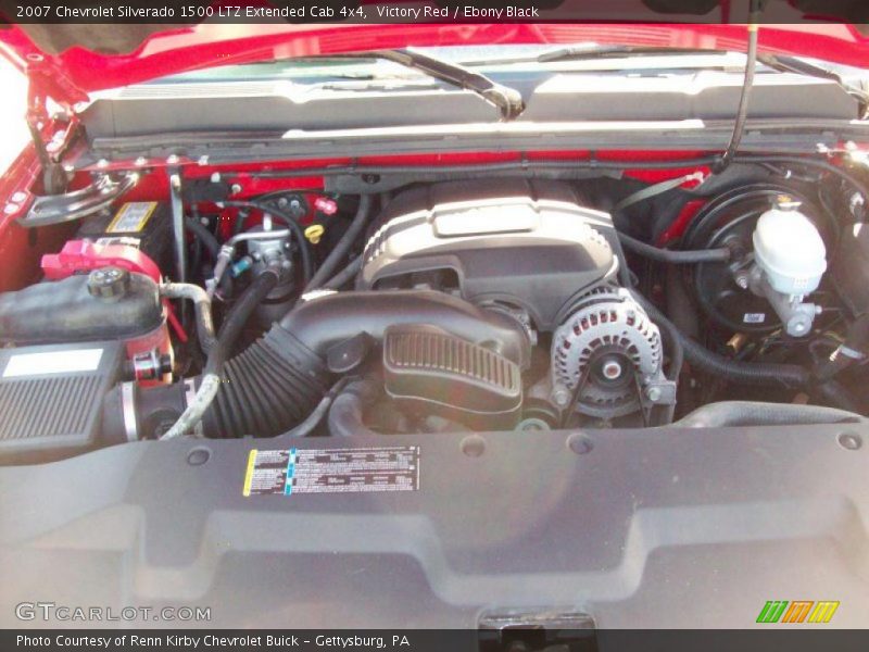 Victory Red / Ebony Black 2007 Chevrolet Silverado 1500 LTZ Extended Cab 4x4